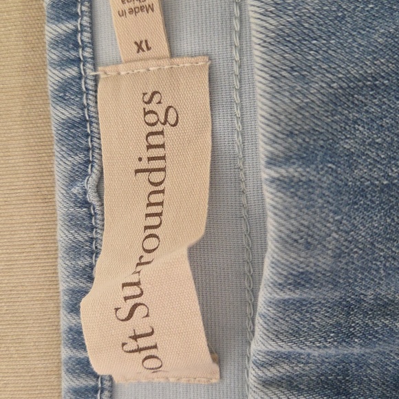 Soft Surroundings Women's Light Blue Straight Leg Jeans CROP SIZE 1X - Picture 3 of 6